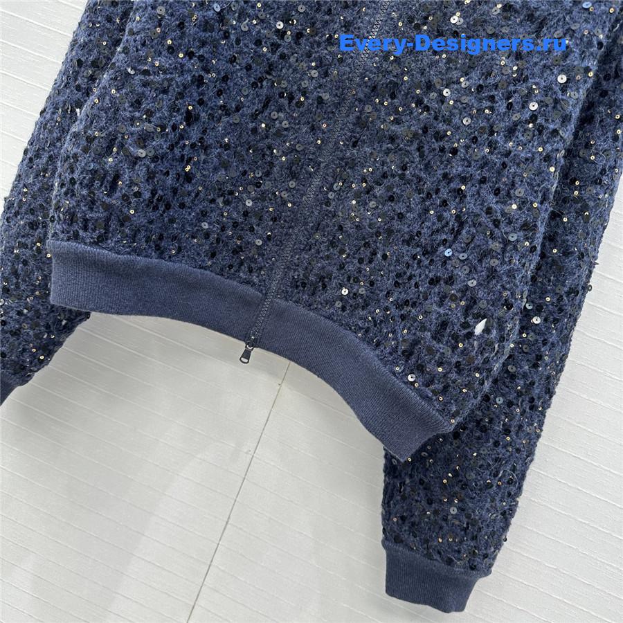 BC Dark Blue sequin-embellished Cardigan