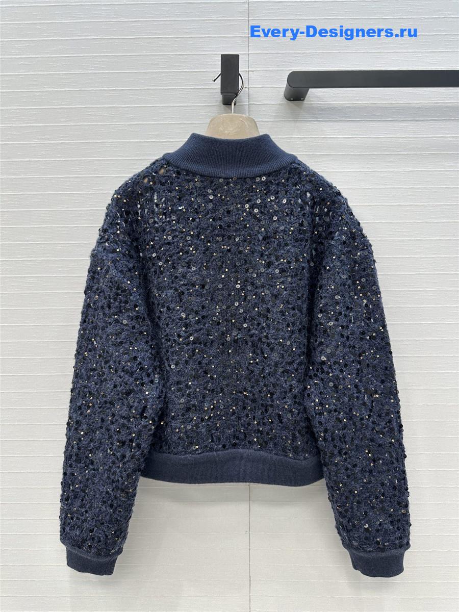 BC Dark Blue sequin-embellished Cardigan