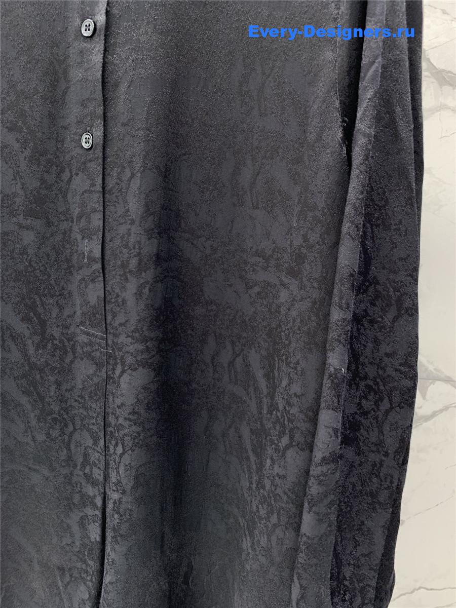 D10r forest jacquard pattern black shirt
