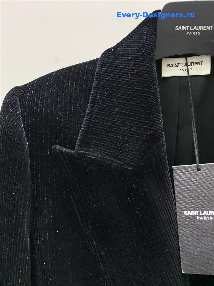Sa1nt Lau*nt black velvet blazer