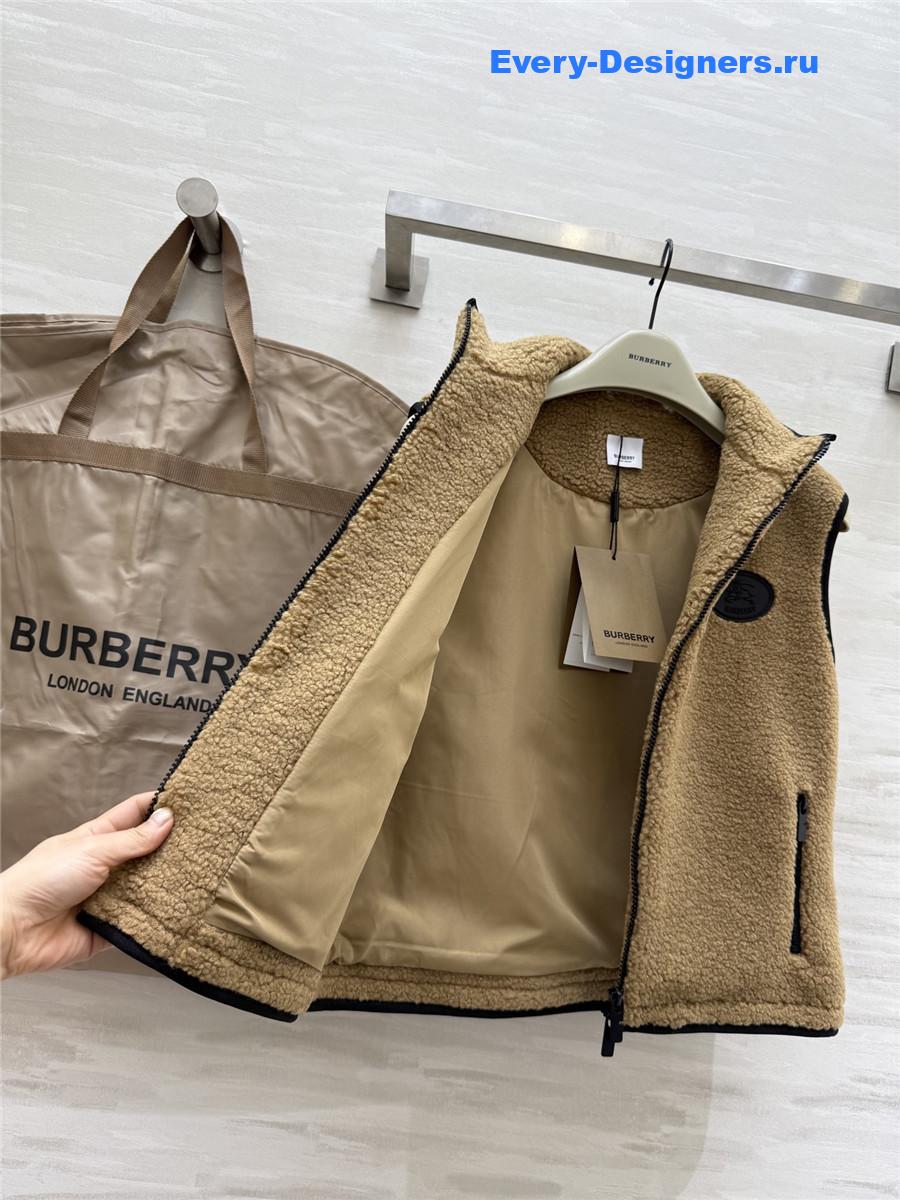 Bv*b*rry camel teddy fabric vest