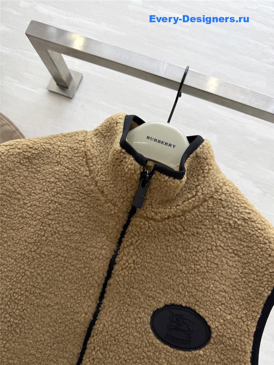 Bv*b*rry camel teddy fabric vest
