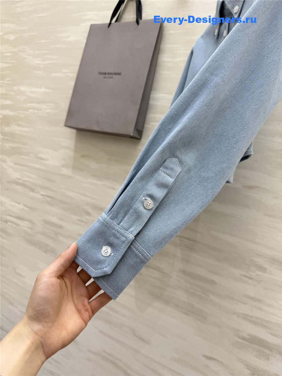 Thom Browne Classic Denim Cropped Shirt