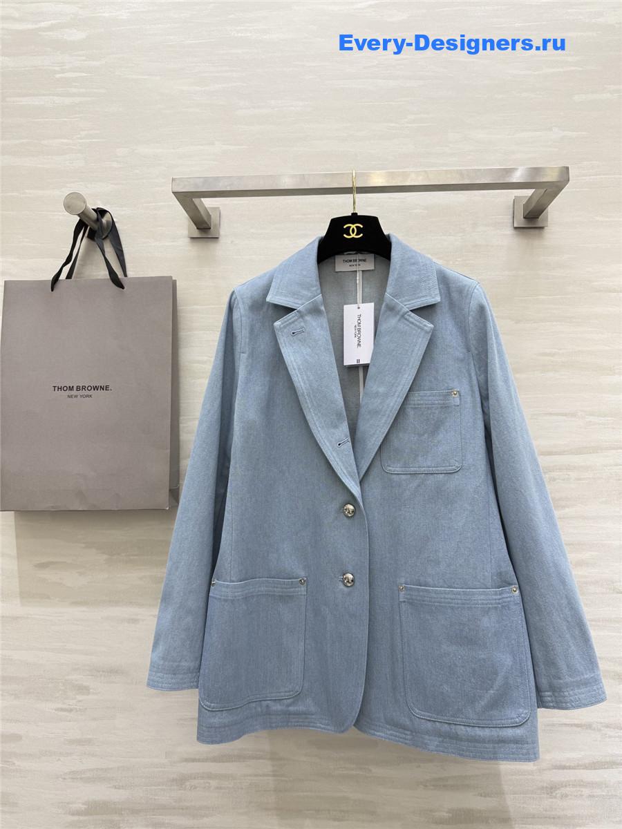 Thom Browne Classic Denim Blazer Coat