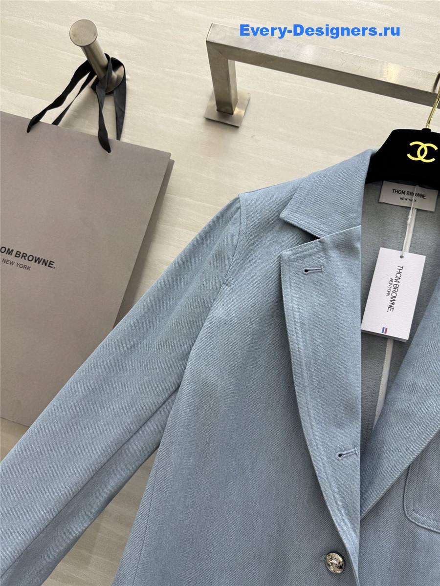 Thom Browne Classic Denim Blazer Coat
