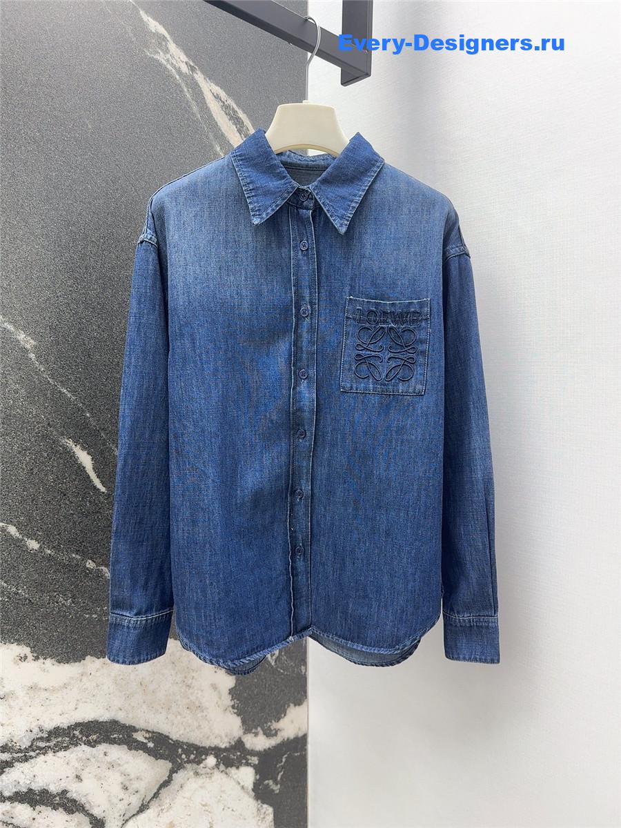 L0ew* gradient denim suit