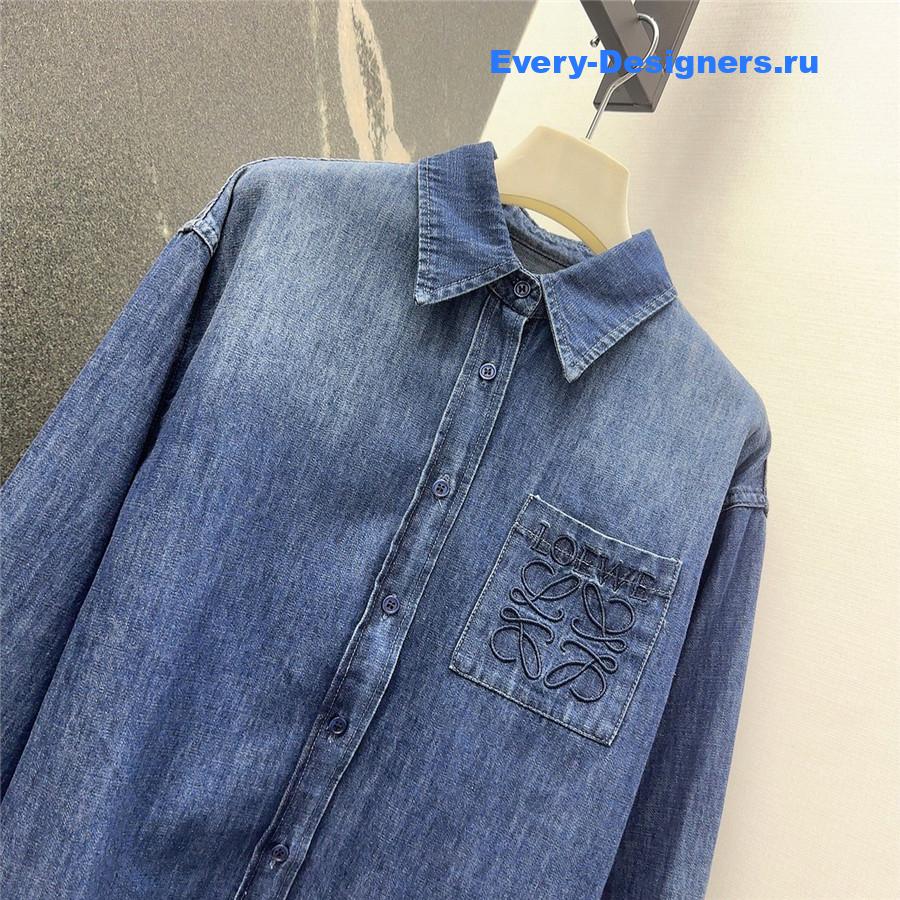 L0ew* gradient denim suit