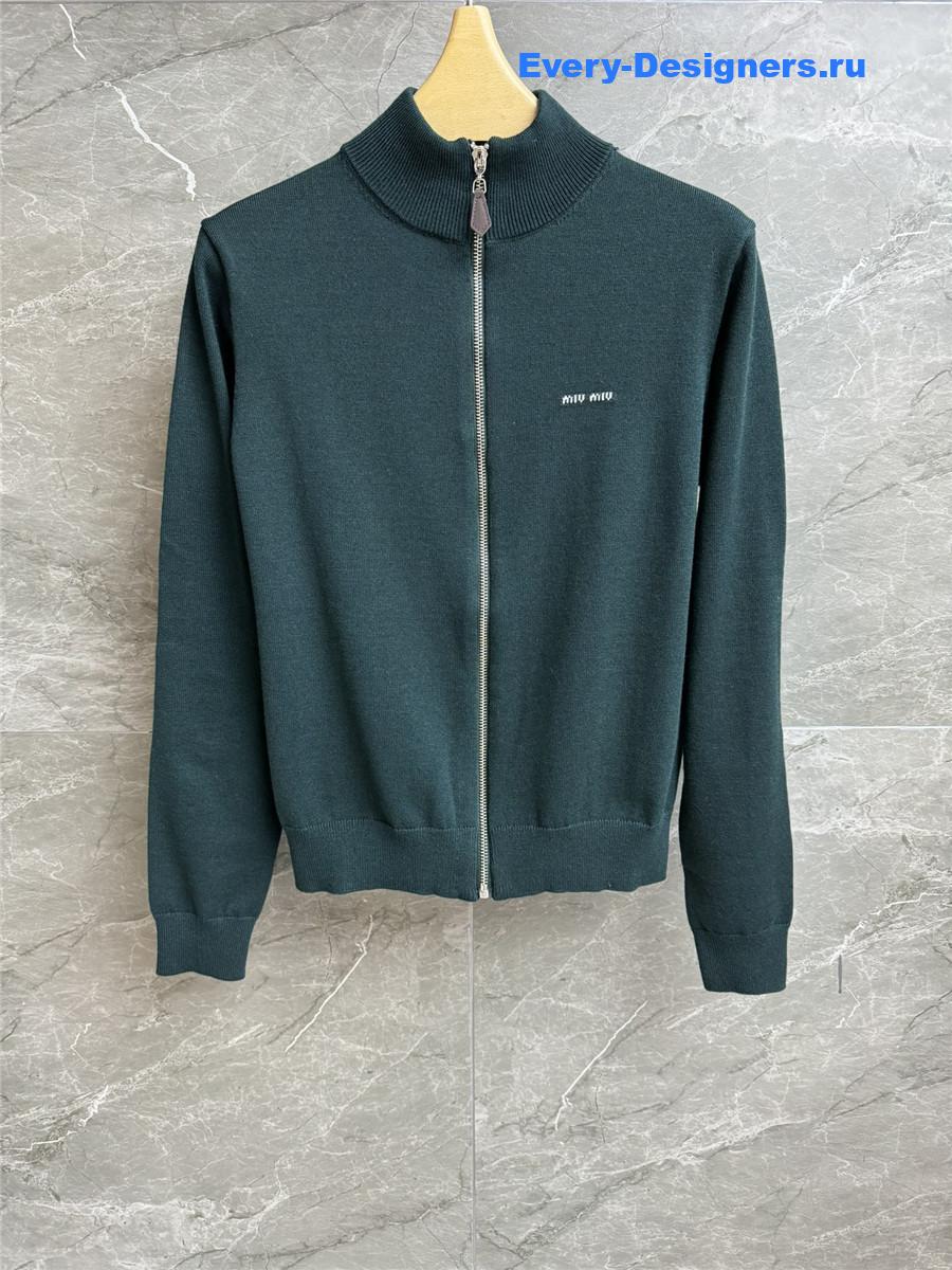 Miu Miu Green Knit Cardigan