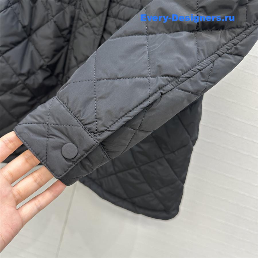 Pra*a black quilted re-nylon blouson jacket