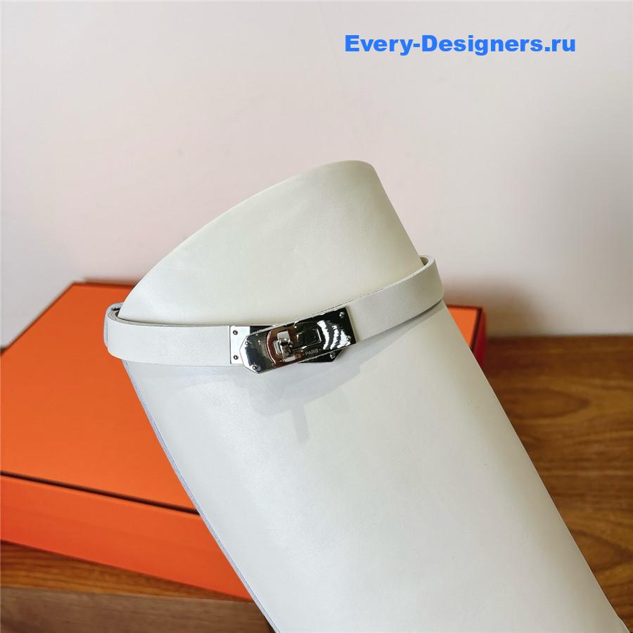 H**me5 white leather kelly jumping boots