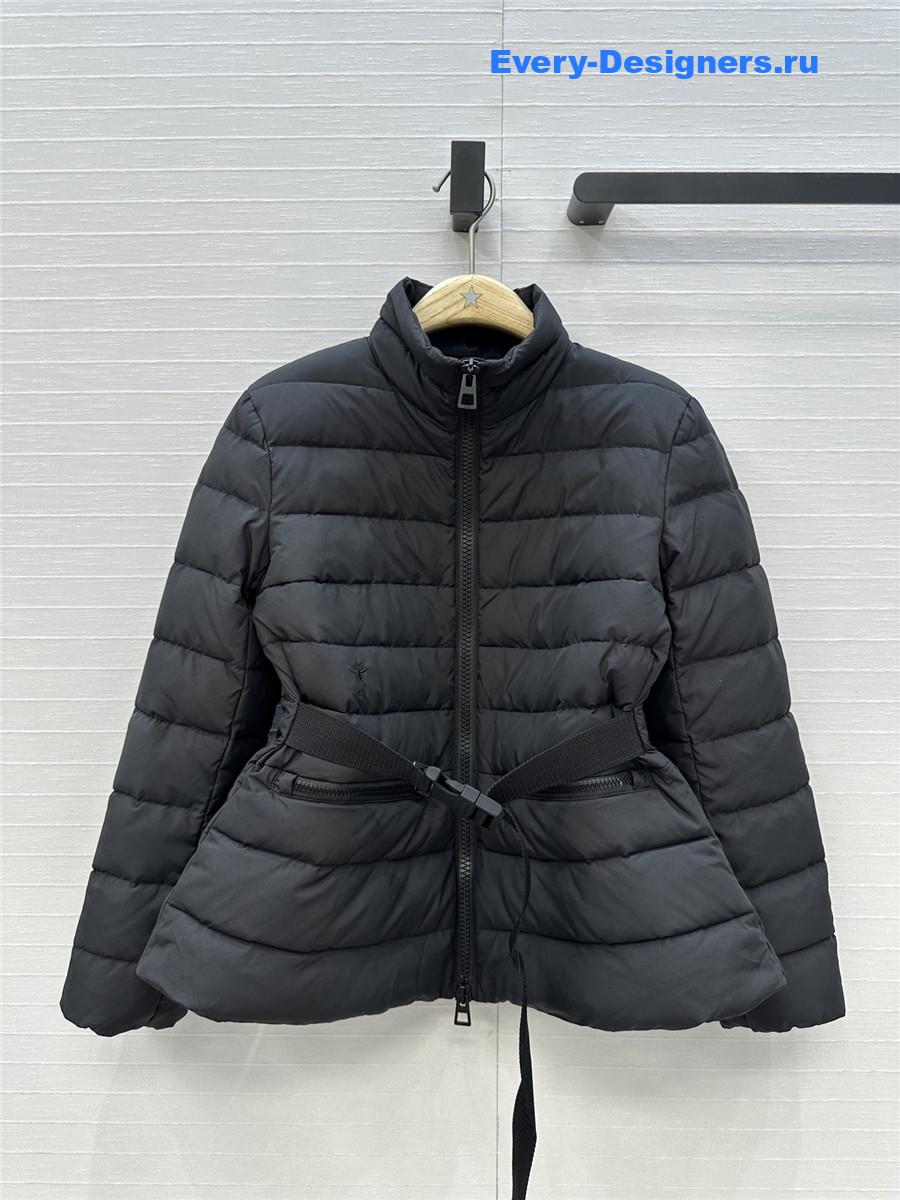 Pra*a stand collar black down jacket