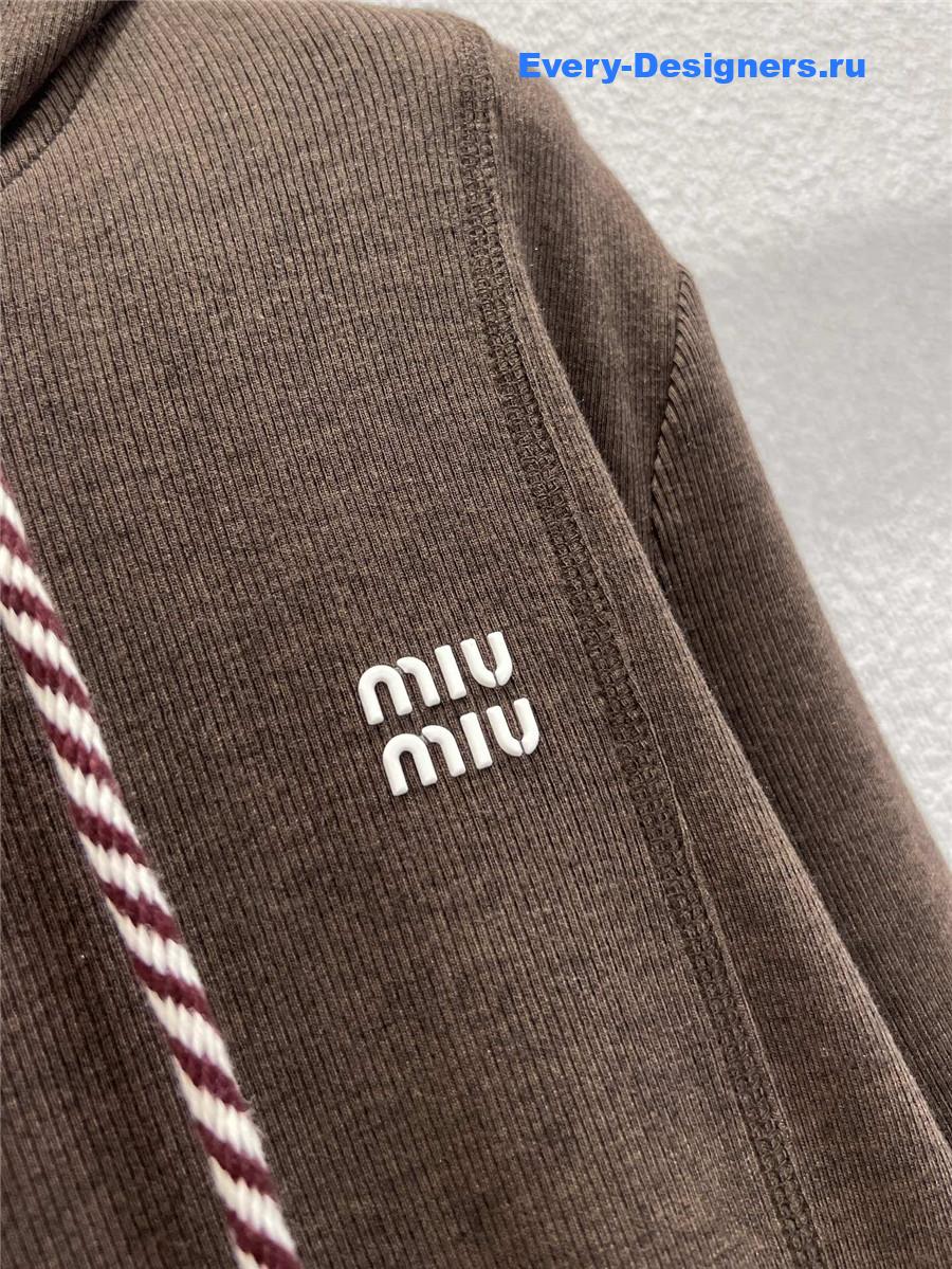 Miu Miu Hoodie Wide-Leg Pants Set