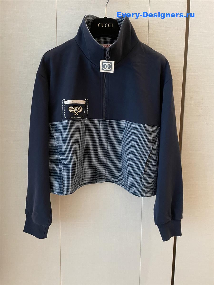 Ch**el cc logo-print half-zip sweatshirt