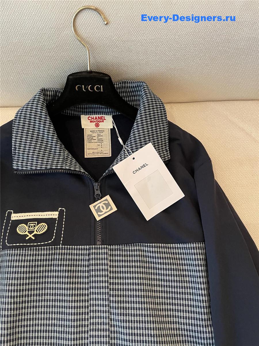 Ch**el cc logo-print half-zip sweatshirt