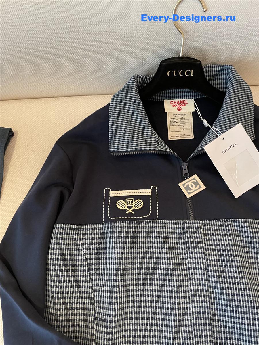 Ch**el cc logo-print half-zip sweatshirt