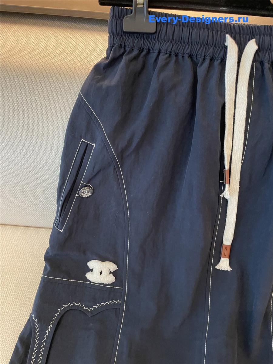 Ch**el dark blue denim skirt
