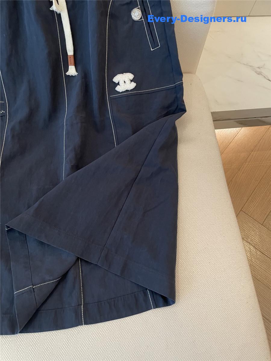 Ch**el dark blue denim skirt
