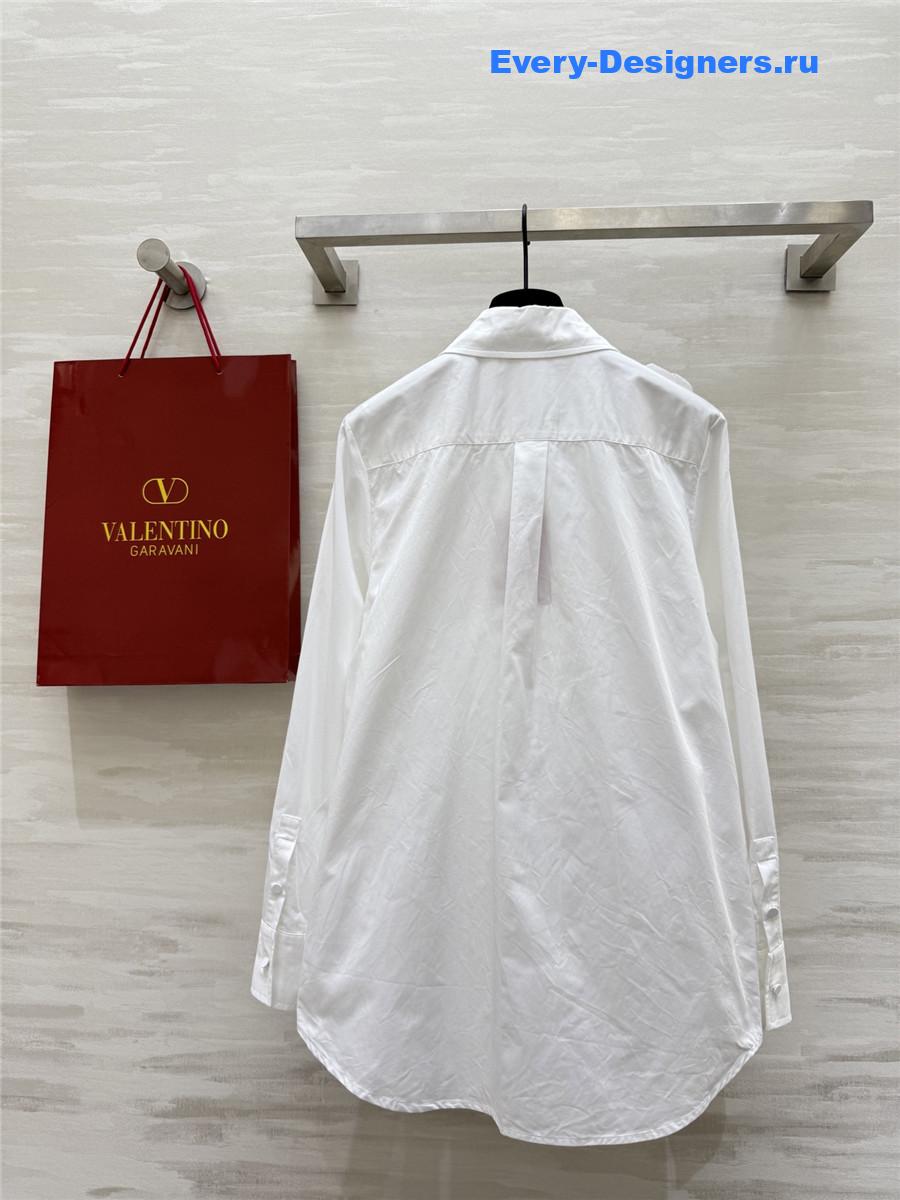 Va1e*ntin0 garavani embroidered compact poplin shirt