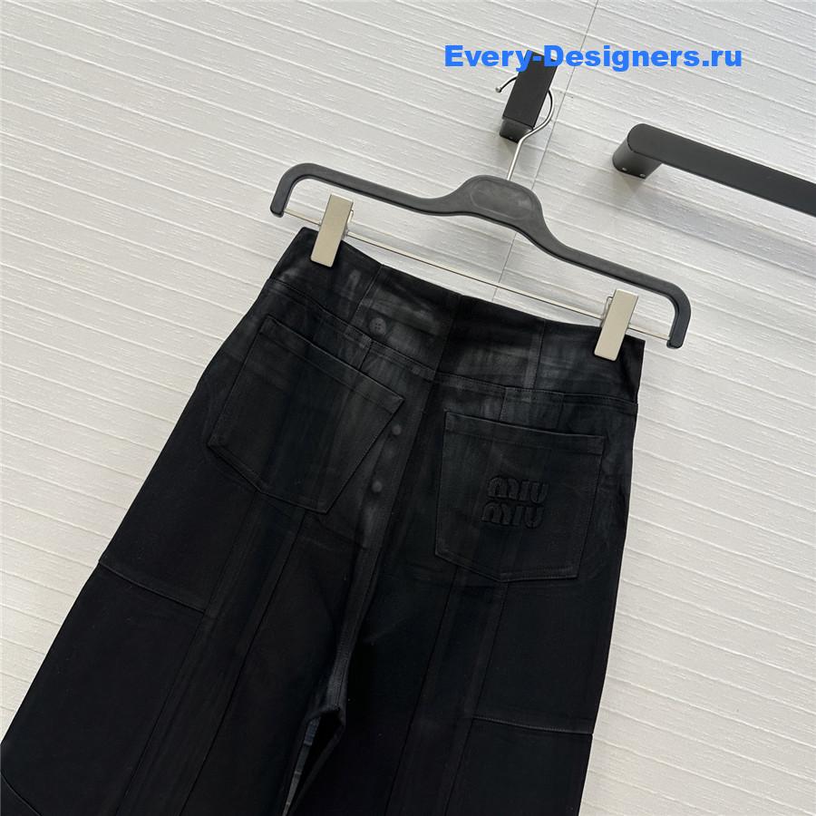 Miu Miu black denim trousers