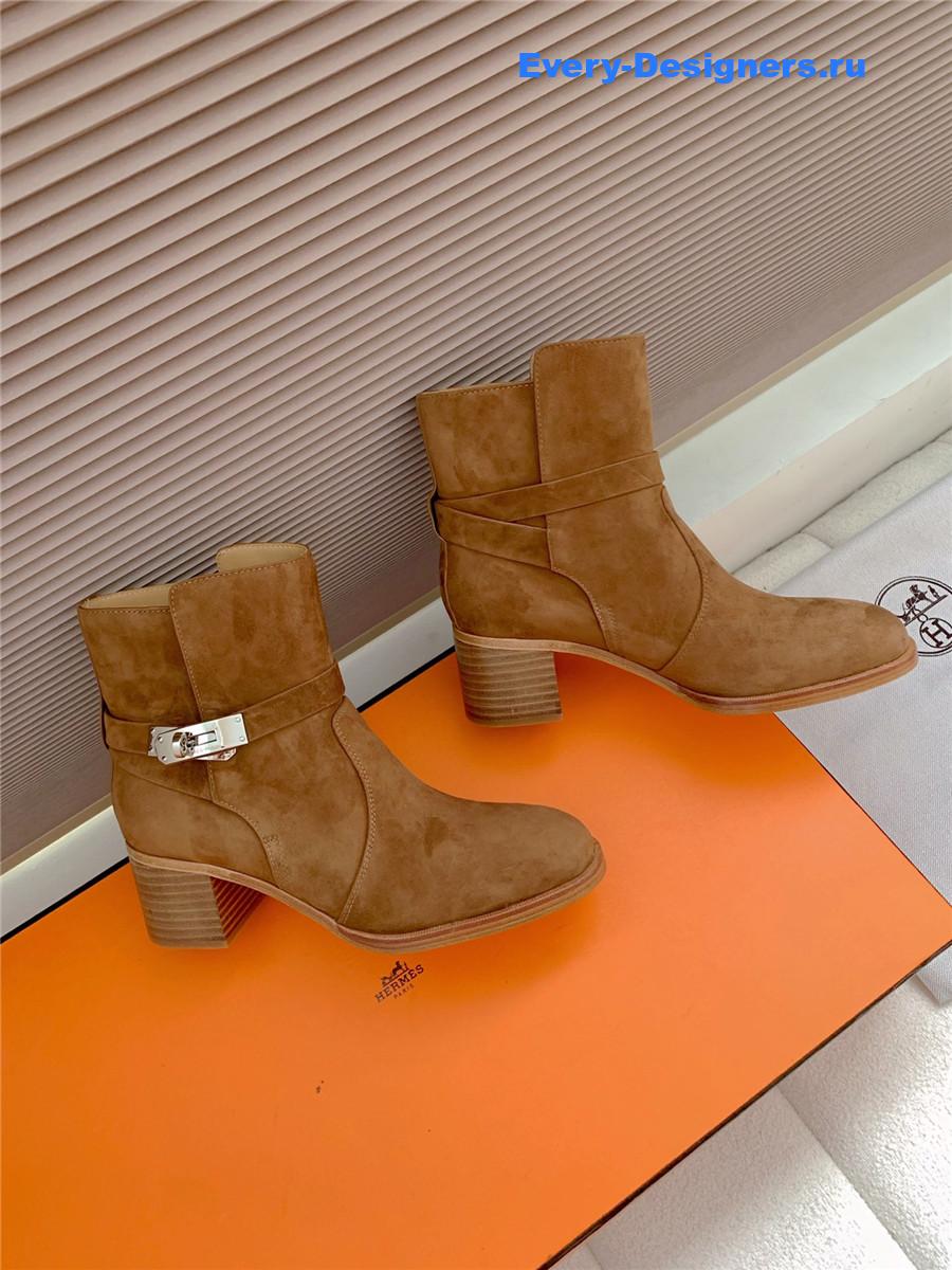 H**me5 brown suede frenchie 50 ankle boots
