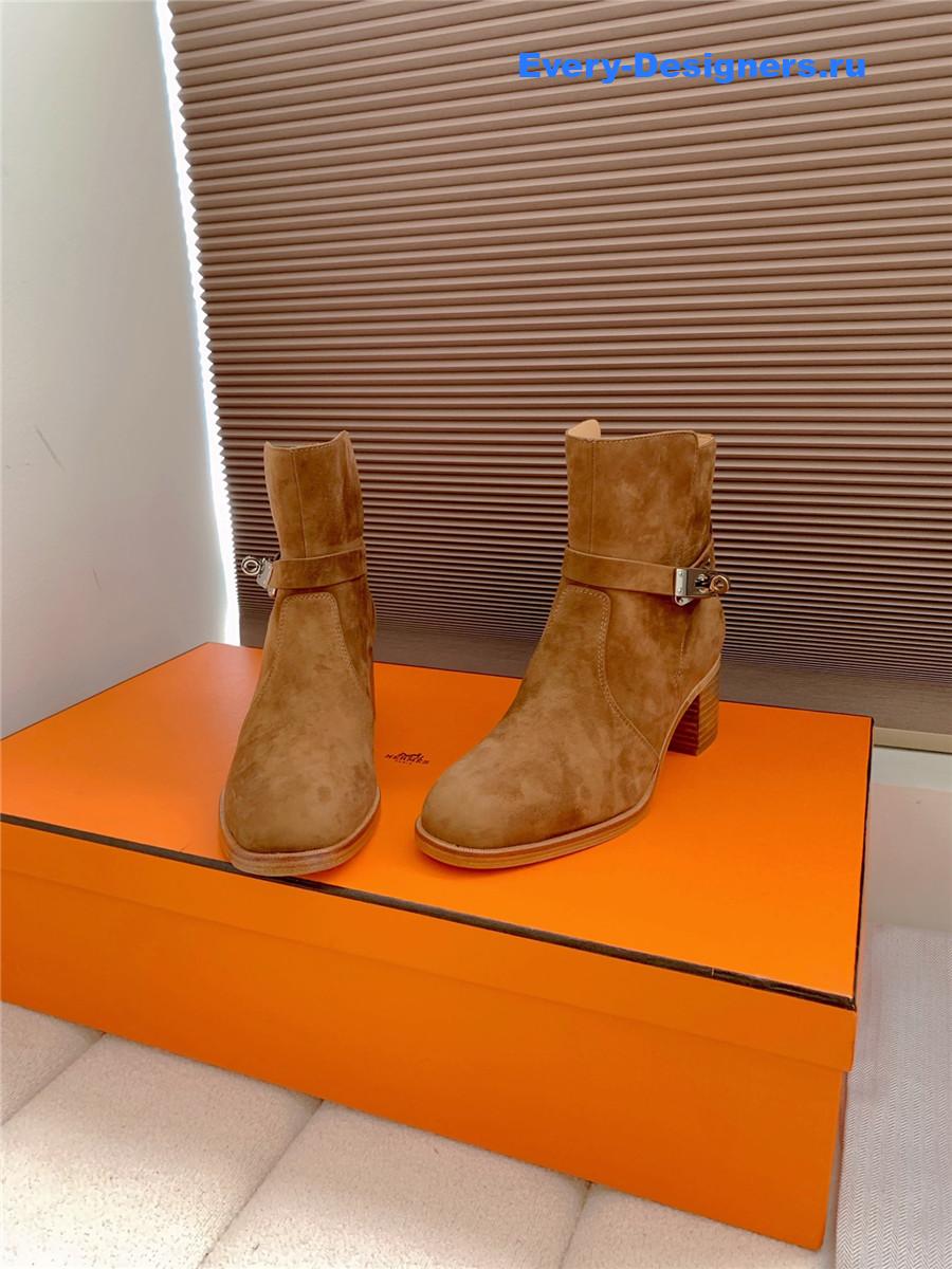 H**me5 brown suede frenchie 50 ankle boots