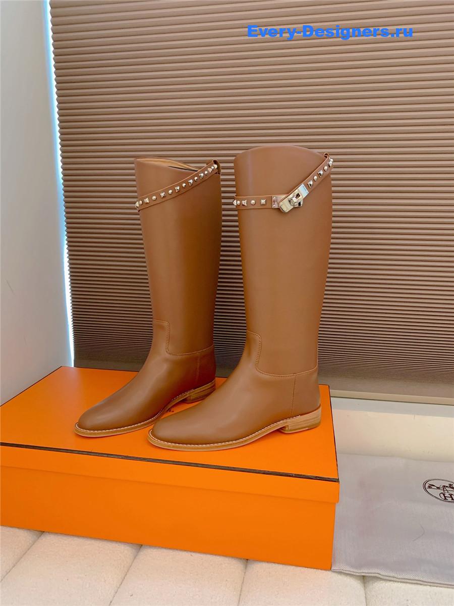 H**me5 kelly buckle brown jumping boot