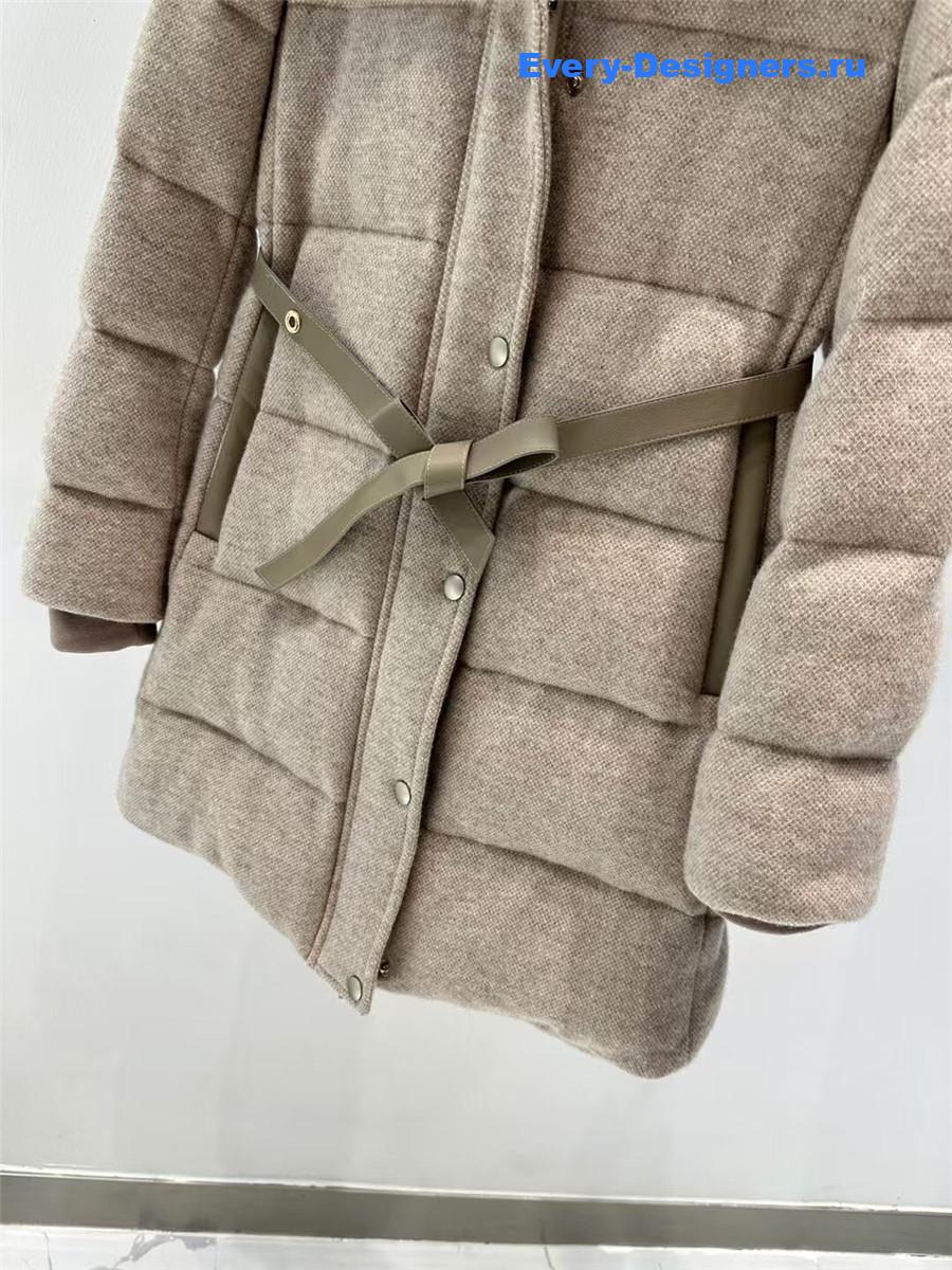 L0r0 P1ana mink cashmere beige tie-waist coat