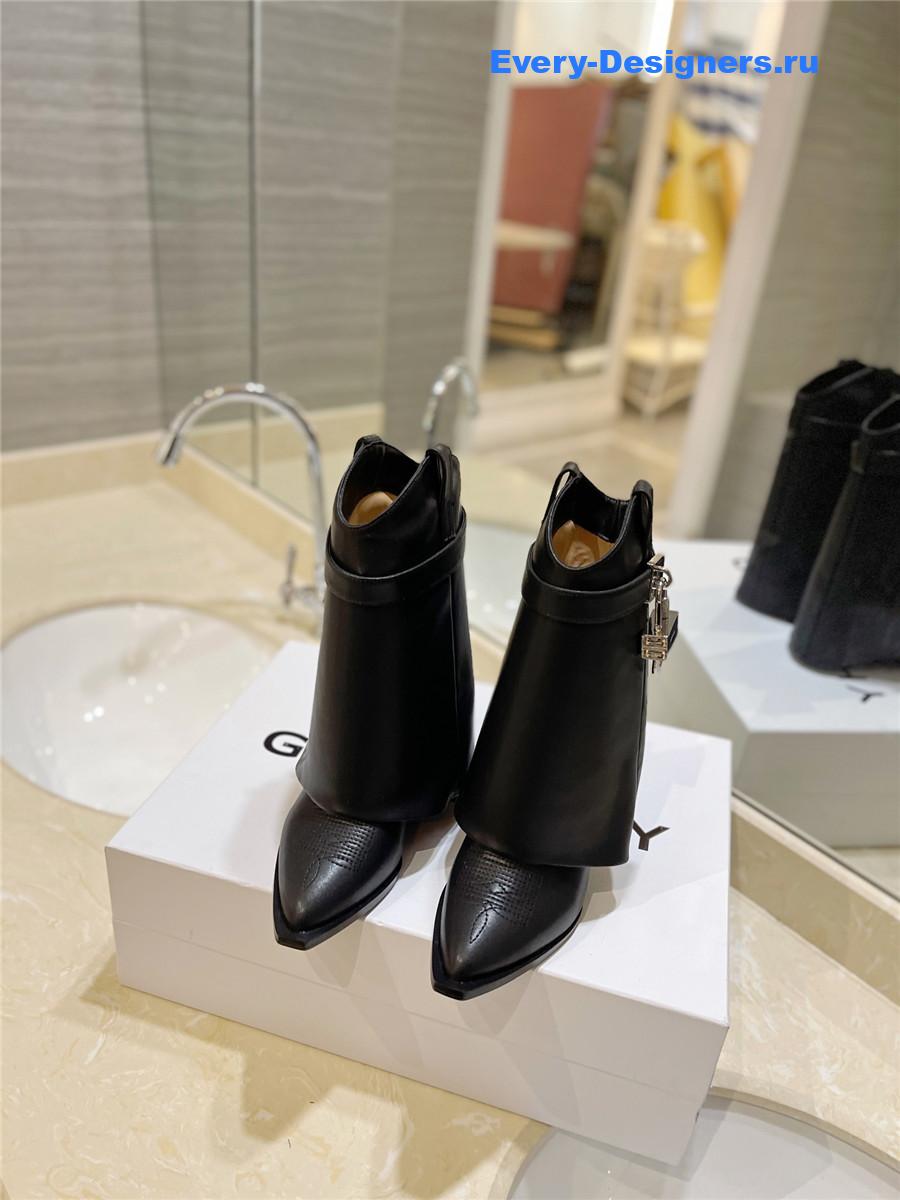 Givenchy Black Shark Lock Ankle Boots