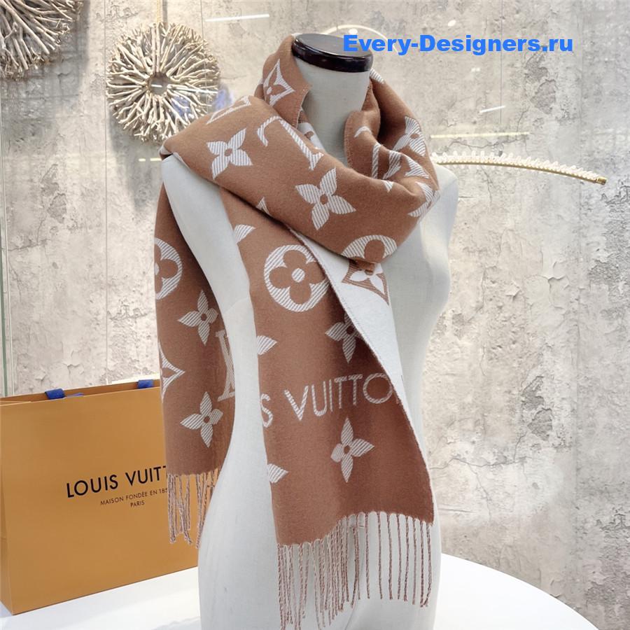 l0vis Vvtt0n lv brown essential shine scarf