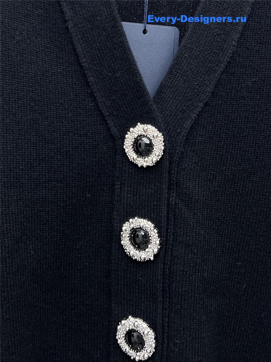 l0vis Vvtt0n black cashmere v-neck cardigan