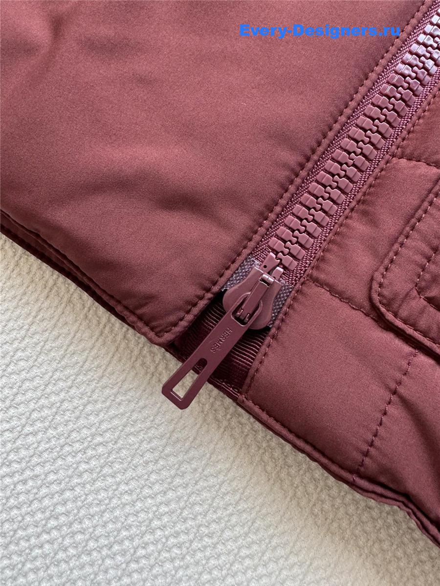 H**me5 burgundy quilted coat