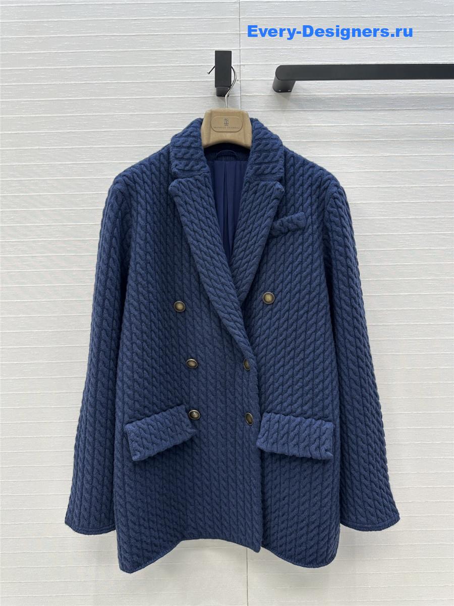 BC Blue Cable Cashmere Knit Blazer