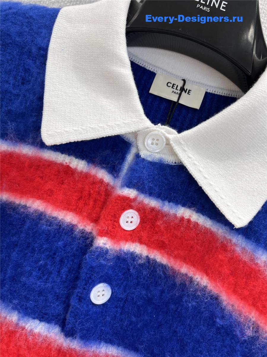 Ce1i*e logo stripe knit sweater