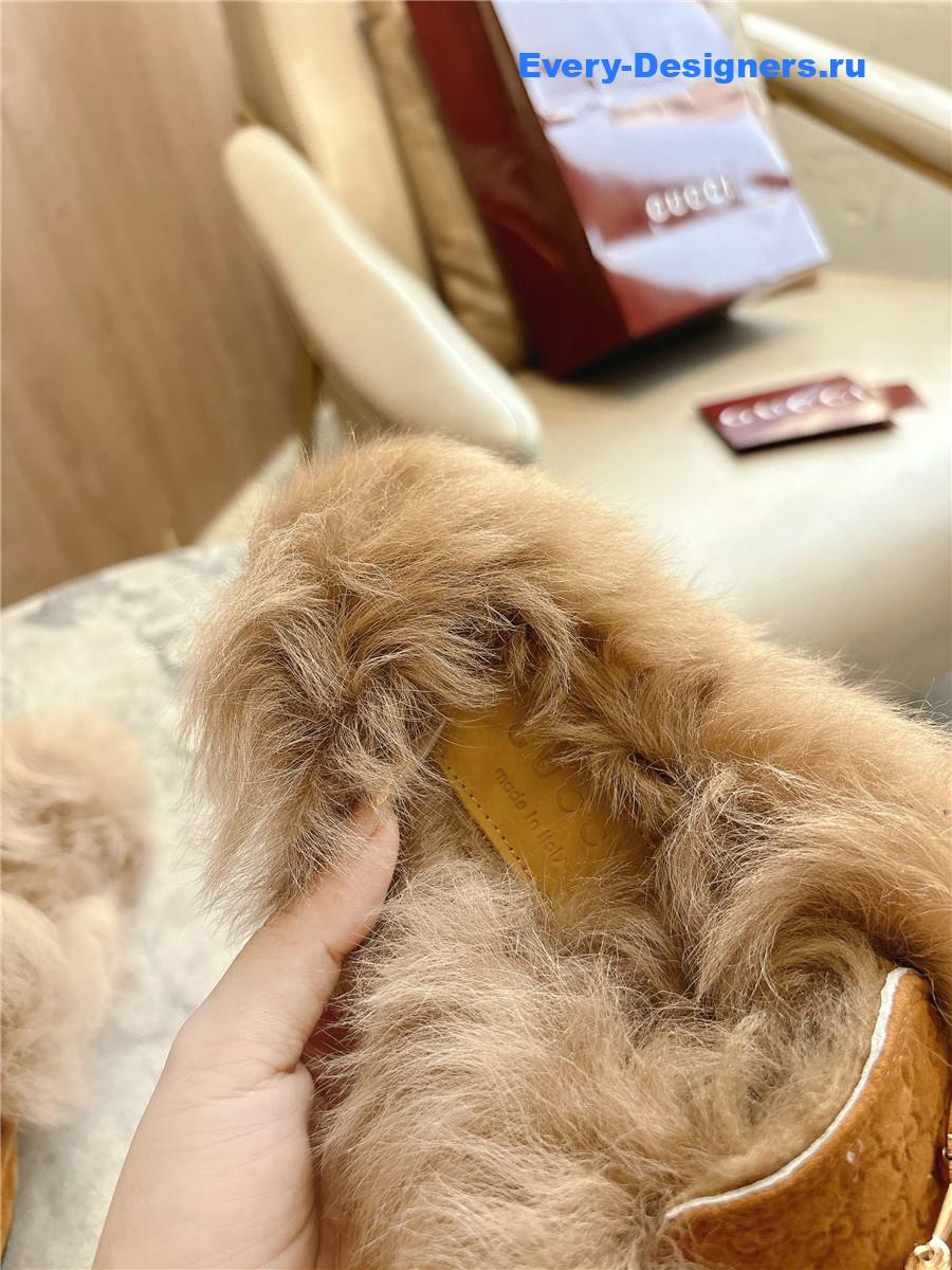 Gvc*1 brown gg princetown slippers