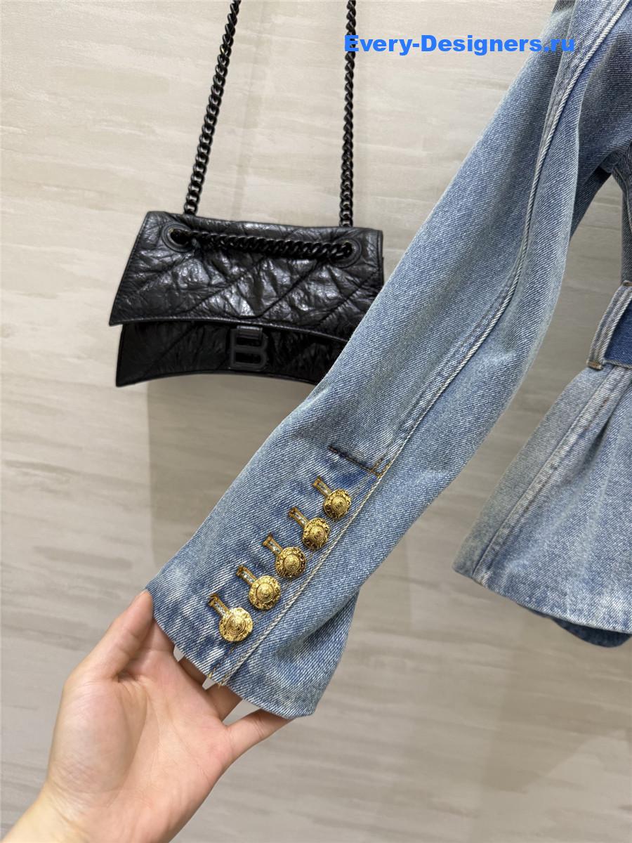 Balmain Belted Denim Jacket
