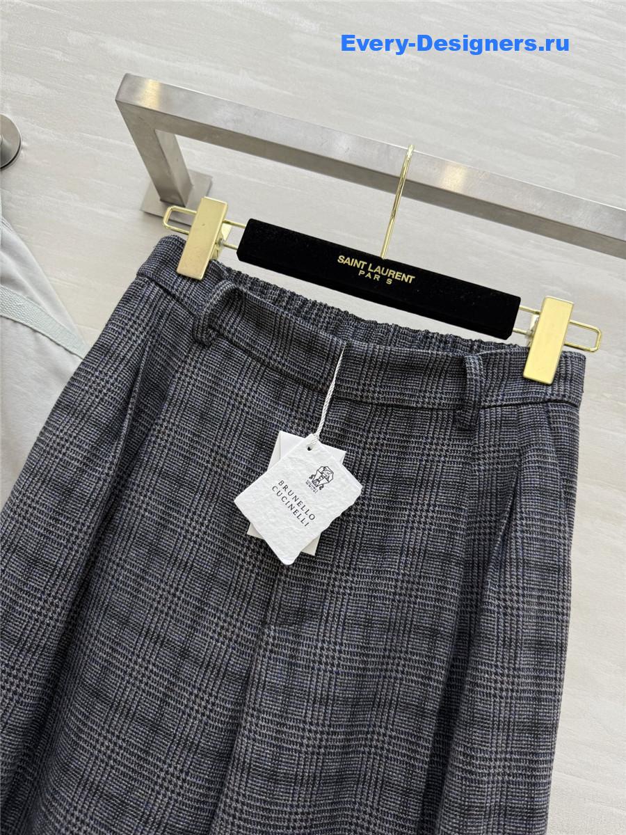 BC Plaid Wool Trousers