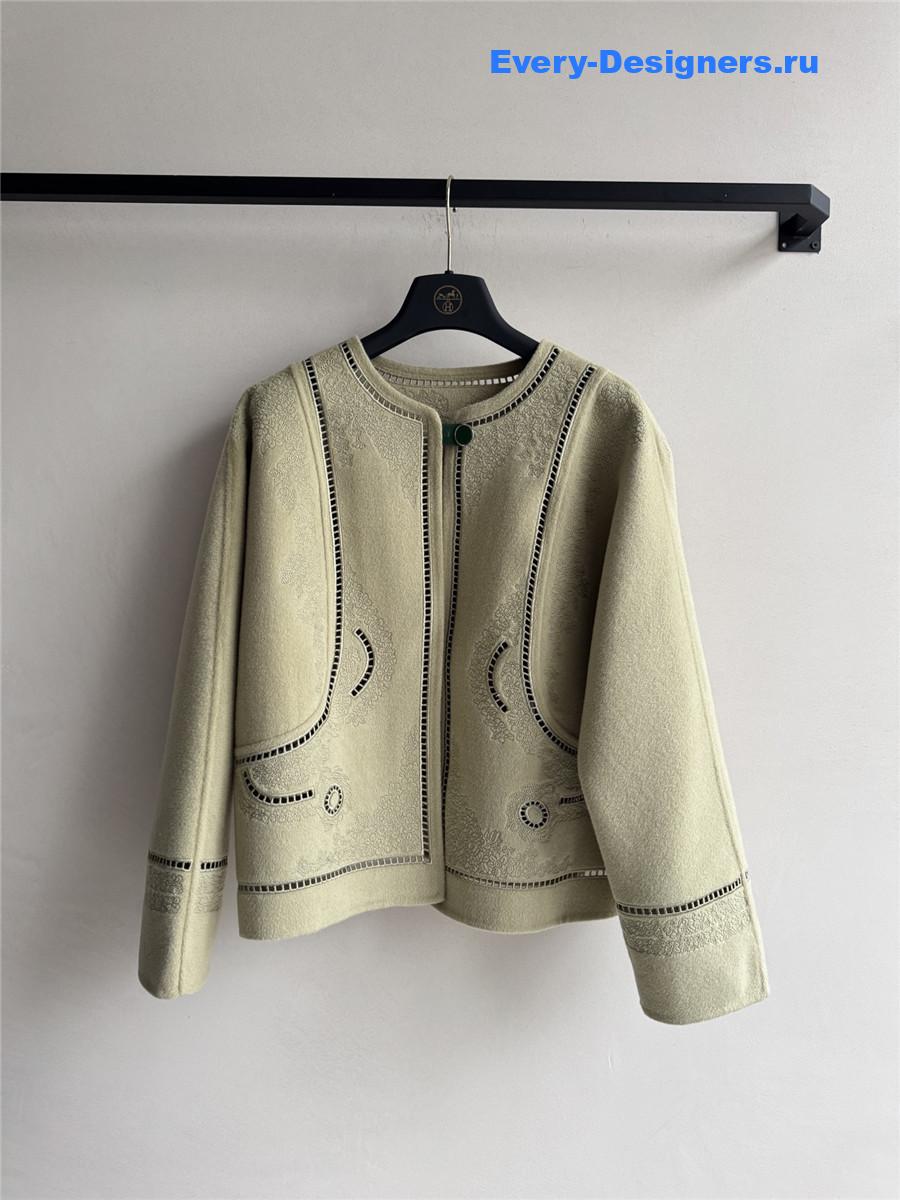 H**me5 green cashmere jacket