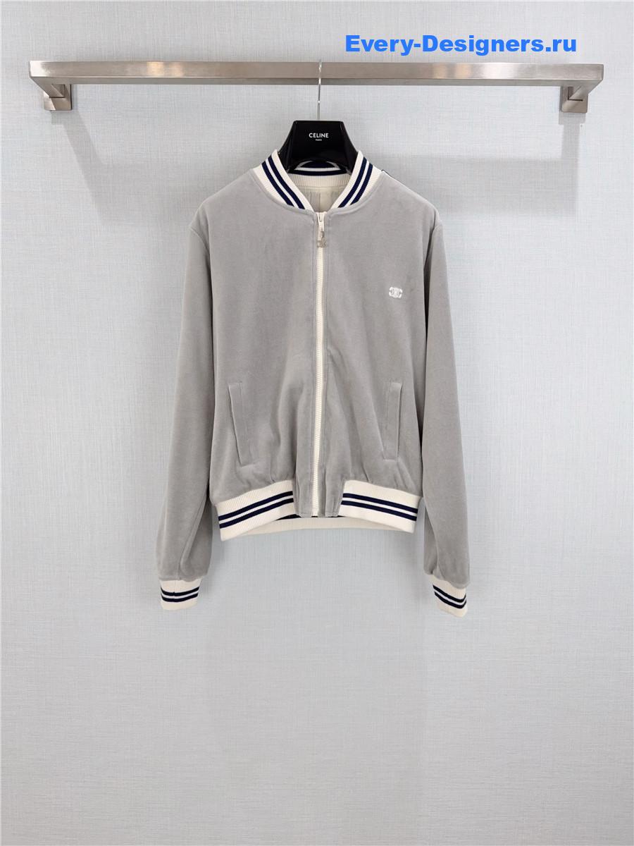 Ce1i*e grey velvet sport jacket