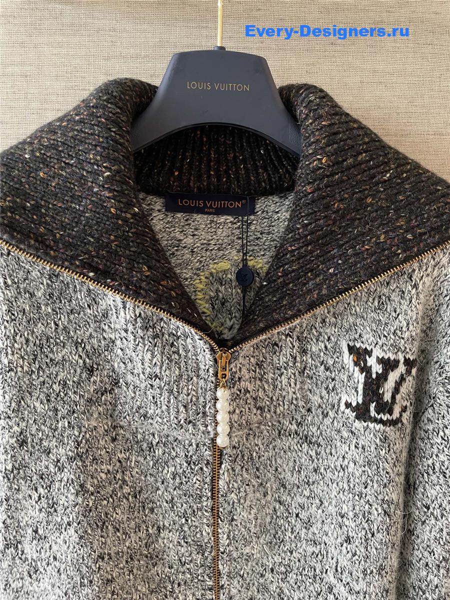 l0vis Vvtt0n zippered knitted blouson