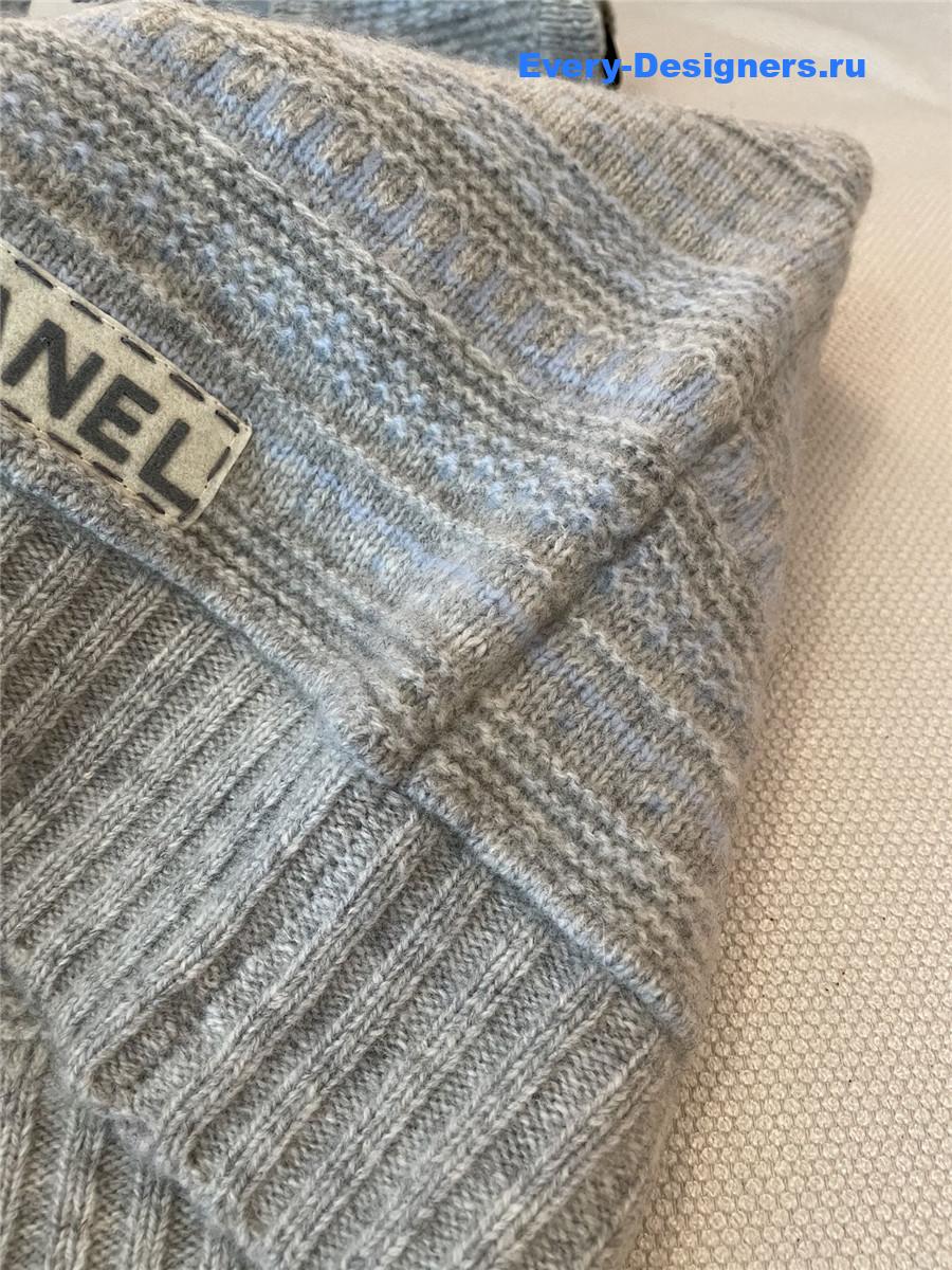 Ch**el grey cc knit vest