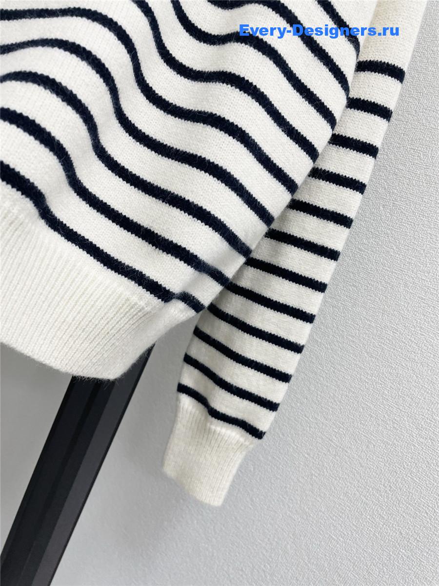 Ce1i*e logo striped long sleeve sweater