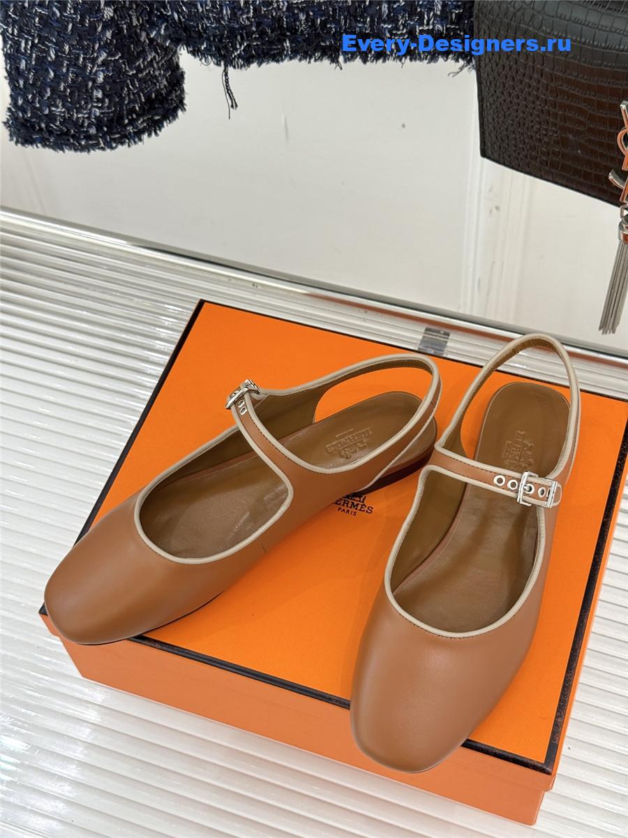 H**me5 brown kleo slingback sandals