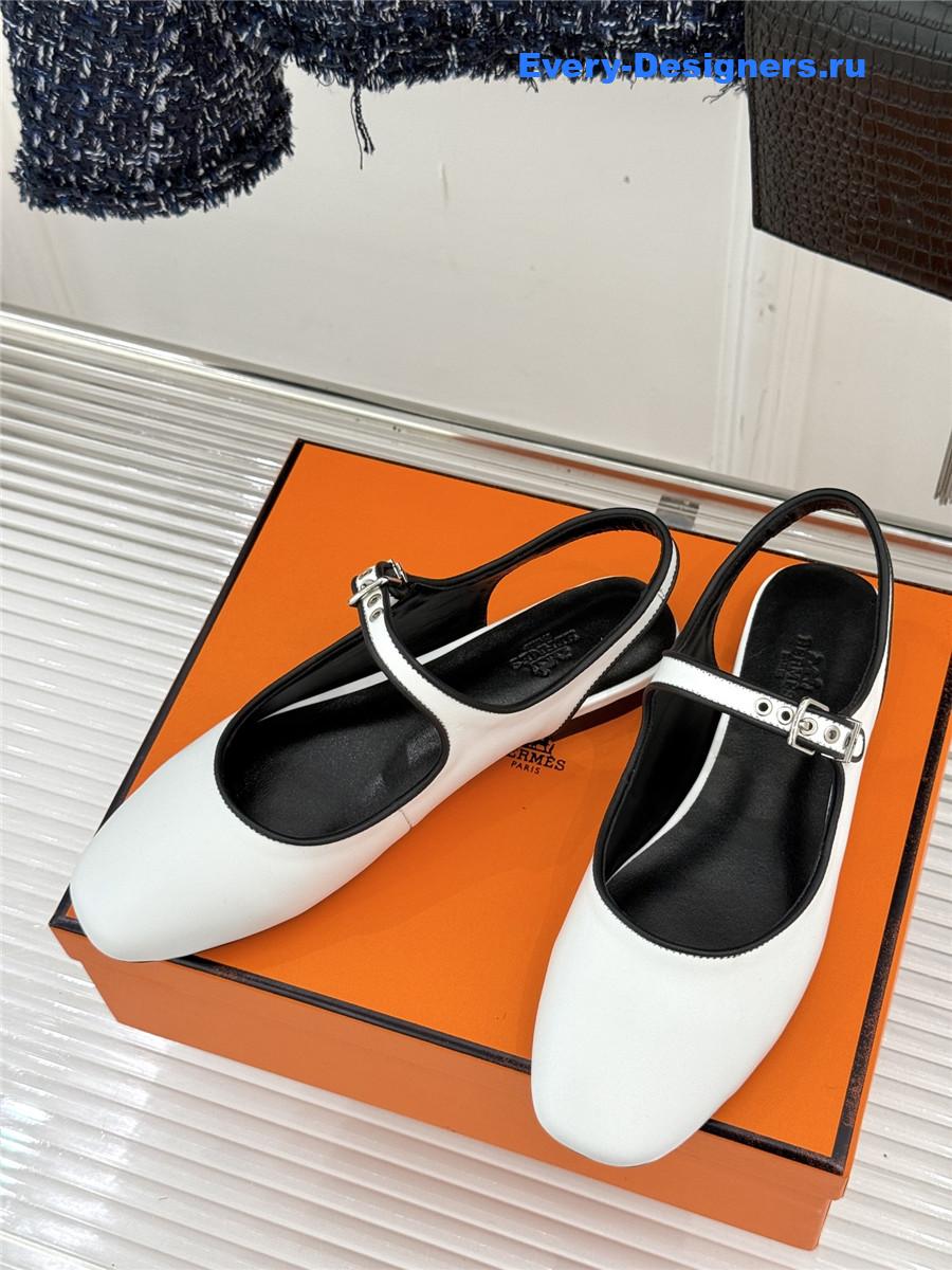 H**me5 white kleo slingback sandals