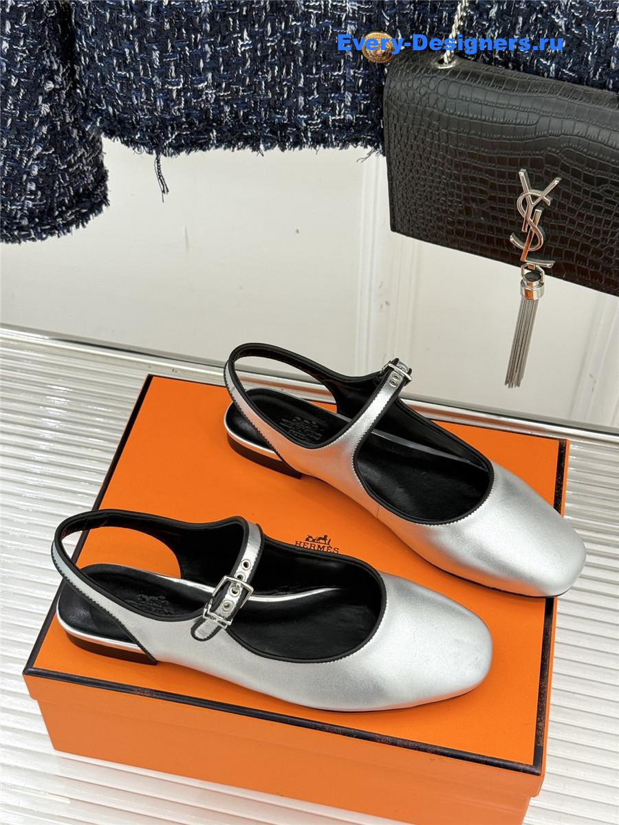 H**me5 silver kleo slingback sandals