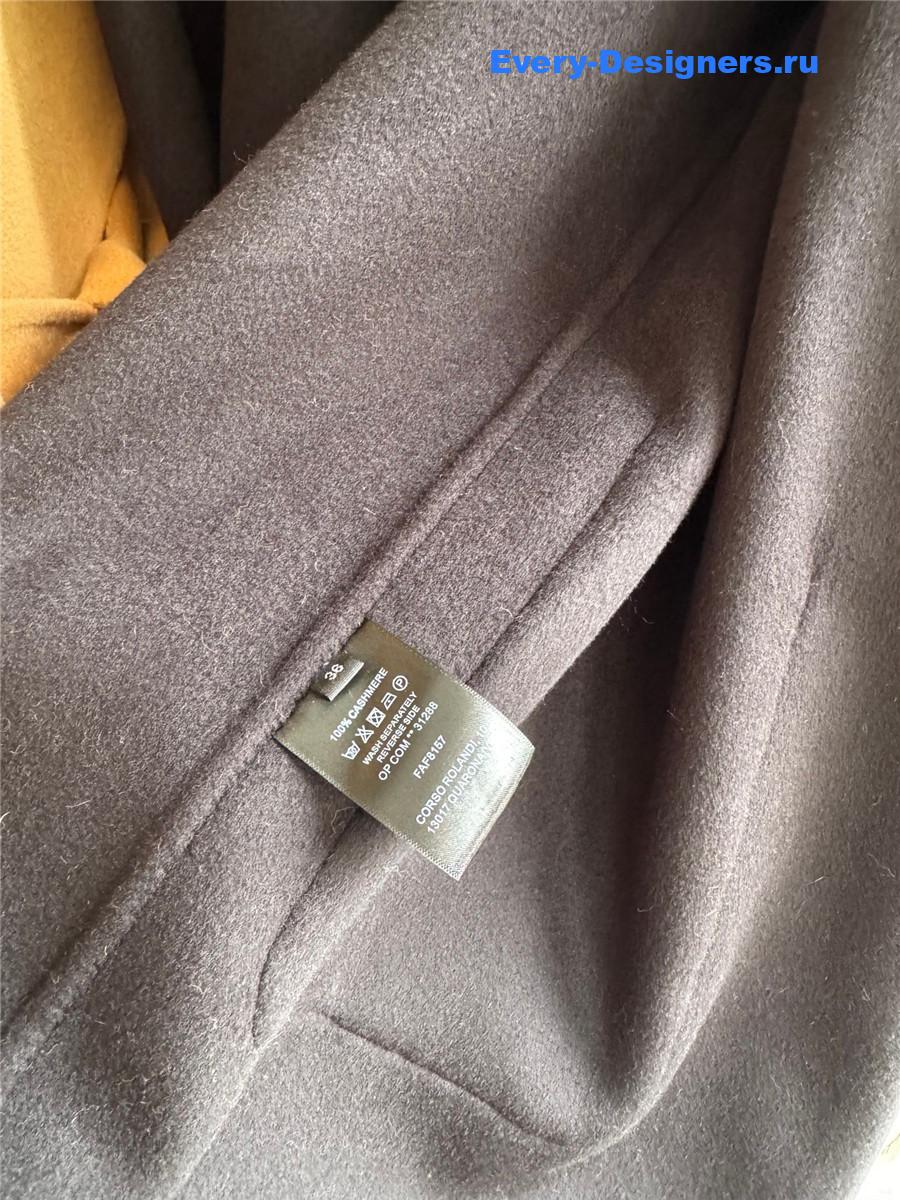 F**di black cashmere coat
