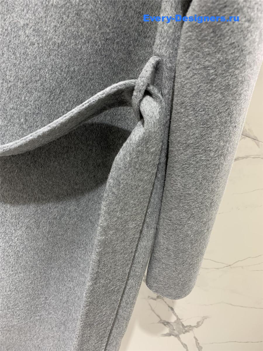 H**me5 stand collar cashmere grey coat