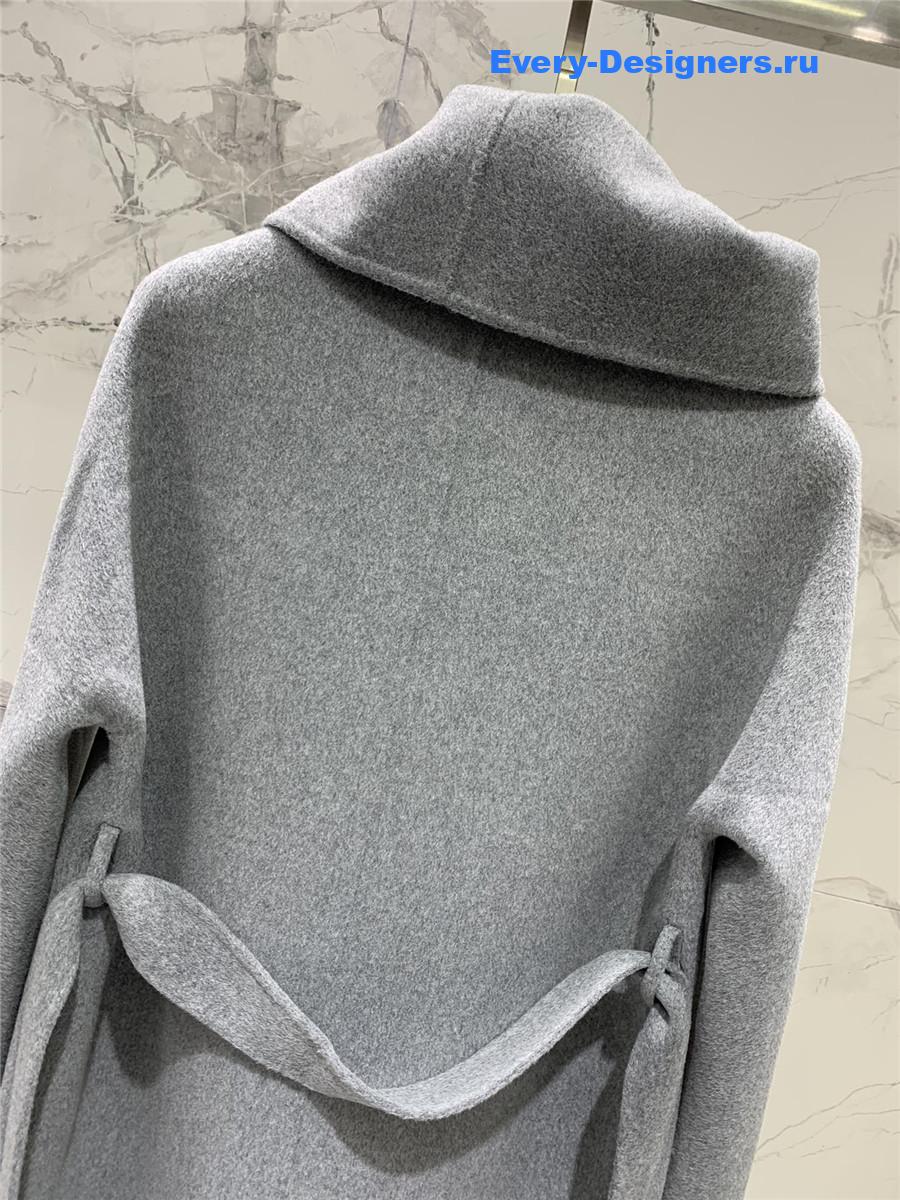 H**me5 stand collar cashmere grey coat