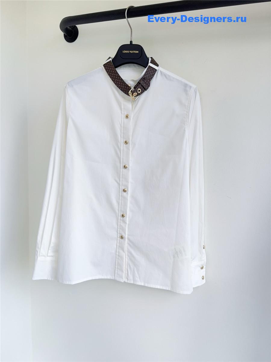 l0vis Vvtt0n white monogram belt shirt