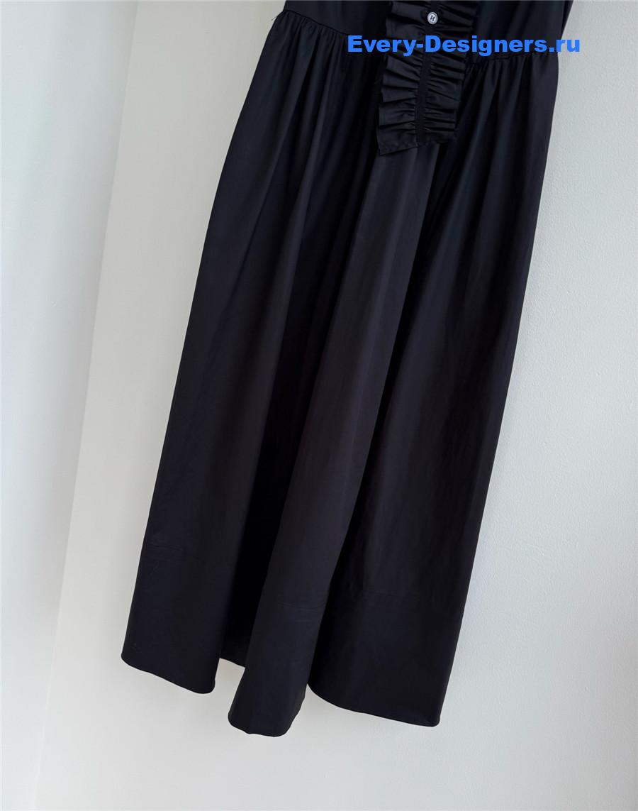 D10r black removable ruff collar long dress