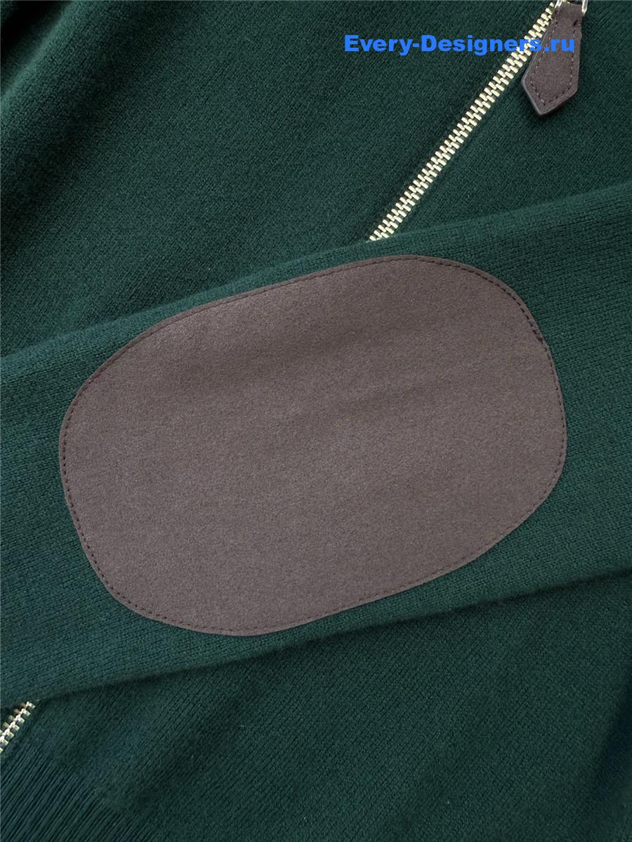 Miu Miu green turtleneck knitted long-sleeved sweater